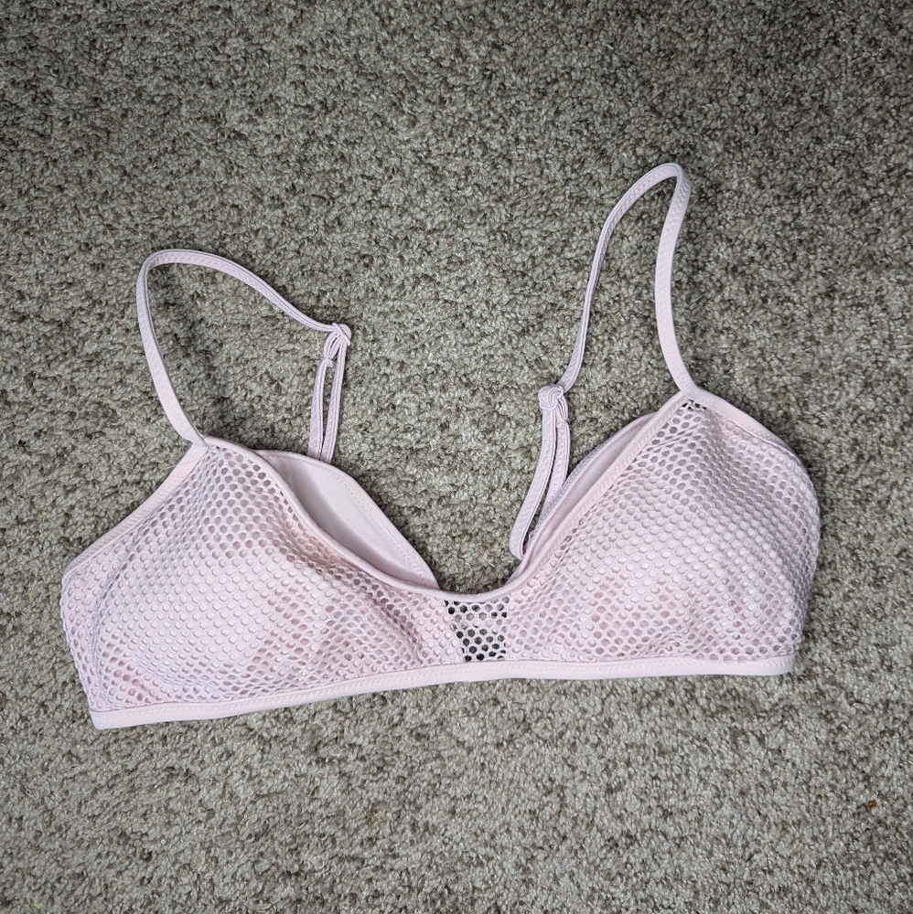 Victorias Secret Baby Link Netted Swimsuit Bikini Top Size Small Adjusta…